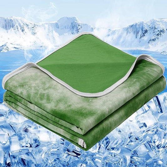 inhand Cooling Throw Blanket (50"x60"), Cooling Blankets for Hot Sleepers, Absorbs Heat to Keep Adults Cool for Summer Nights Sweats, Thin Cold Lightweight Blanket for Couch Bed, All Season Use