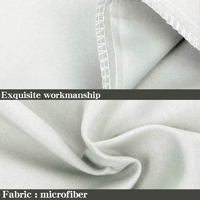 NTBAY King Pillowcase Set - 2 Pack Brushed Microfiber 20x36 Pillowcases - Soft, Wrinkle-Free, Fade-Resistant, Stain-Resistant, Light Grey Pillowcases with Envelope Closure - 20x36 Inches, Light Grey