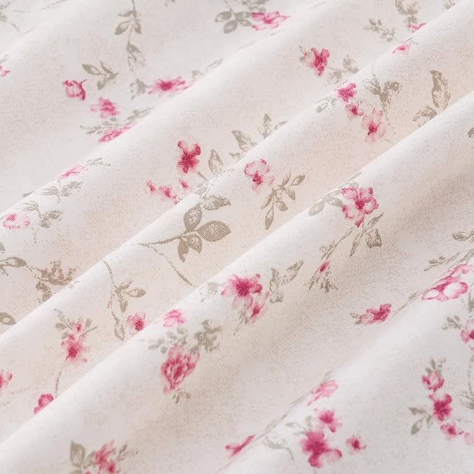Modern Threads Printed 4-Piece Extra Soft Bedding Sheets & Pillowcase Set, Deep Pocket up to 16 inch Mattress Kashmir Rose Cal King