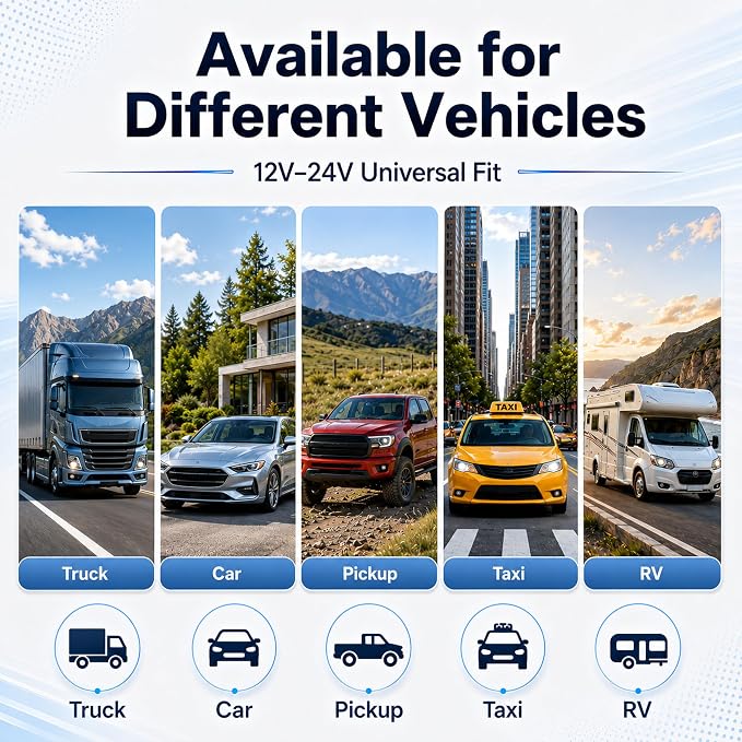 GPS Tracker for Vehicles, Car GPS Tracker Hidden with Charging Port, Real-Time Vehicle Tracking Device for Cars, Anti-Theft GPS Locator & Parking Finder, No Monthly Fee, No SIM Card, iOS Only