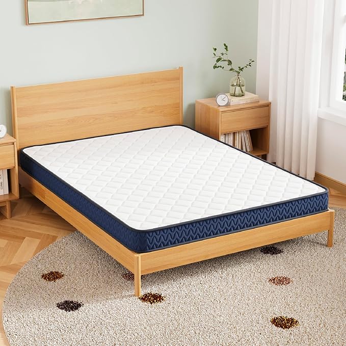 Signature Design by Ashley Full Size Firm 6 Inch Memory Foam Mattress, Super Soft Foam with Breathable Quilted Cover, Fiberglass Free, Mattress A Box, Adjustable Base Compatible, Limited Warranty
