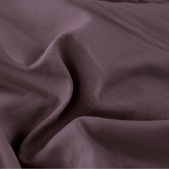 WRENSONGE Twin/Twin XL Comforter Set - 2 Pieces Deep Purple Comforter Prewashed Soft Lightweight for All Seasons,Fluffy Down Alternative Twin XL Comforter with 1 Pillow Sham