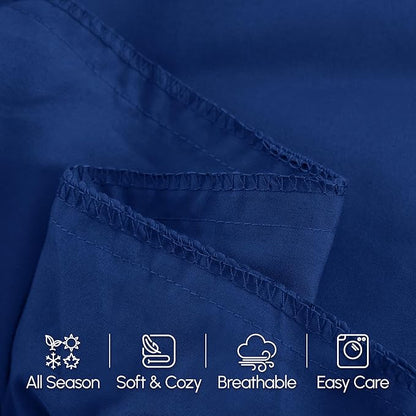 Elegant Comfort Luxury Ultra-Soft 1-Piece Body Pillowcase - 1500 Premium Hotel Quality Microfiber Double Brushed - Wrinkle Resistant, Body Pillowcase Size, Royal Blue
