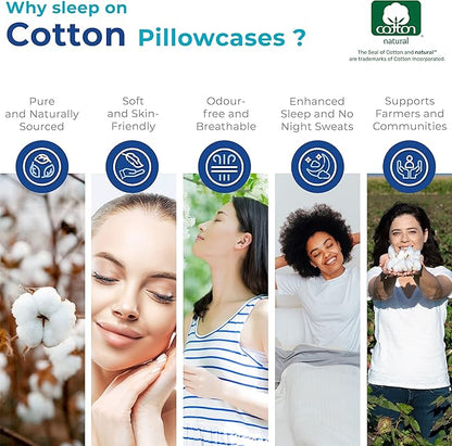 Thread Spread 100% Egyptian Cotton Pillow Cases Queen Size Set of 2 - Luxury 1000 Series Paradise Collection Queen Pillow Cases (Red), Soft Cooling Sateen Hotel Egyptian Cotton Pillowcases