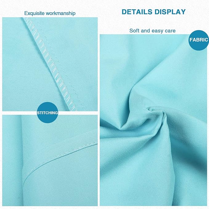 FLXXIE Pillow Cases Standard Size, Soft Microfiber Pillow Covers with Envelope Closure, Wrinkle, Stain Resistant Pillowcases, 2 Piece Set, 20x26, Aqua