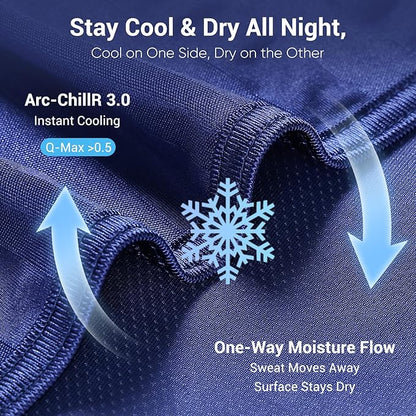 Elegear Cooling Blanket for Hot Sleepers, Arc-Chill® 3.0 Cooling Tech Q-Max >0.5, Stay Cool & Dry All Night, One-Way Moisture Flow, No Sticky Feeling, Breathable Lightweight Summer Blanket