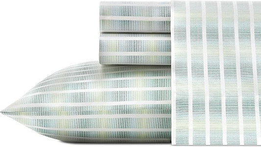 Tommy Bahama - Queen Sheets, Cotton Percale Bedding Set, Crisp & Cool, Stylish Bedding Set (Off The Grid Green, Queen)