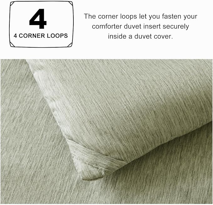 CozyLux King Size Comforter Set, 3 Pieces Olive Green Soft Luxury Cationic Dyeing Comforter King Size Bedding Set, Breathable Lightweight Bed Sets with 1 Down Alternative Comforter and 2 Pillow Shams