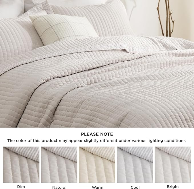 Bedsure Quilts Twin Size - Twin Quilt Bedding Set Bedspread Coverlet Comforter, Lightweight Corduroy Pattern Bedspread, 2-Piece Set with 68"x86" Coverlet & 1 Pillow Sham, All-Season Soft Microfiber