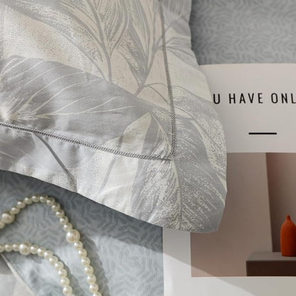 OAITE Duvet Cover Set King Size Floral Pattern Ultra Soft 100% Cotton Duvet Cover Sets 3-PC, Breathable Duvet Cover with Zipper Closure & Corner Ties(2 Pillow Shams,1 Duvet Cover)