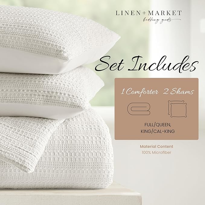 Linen Market Queen Comforter Set (3 Piece) - Bring Luxury Home with Our Soft and Lightweight Down Alternative Comforters Queen Size - This Queen Bed Set Includes Your Comforter and 2 Pillow Shams