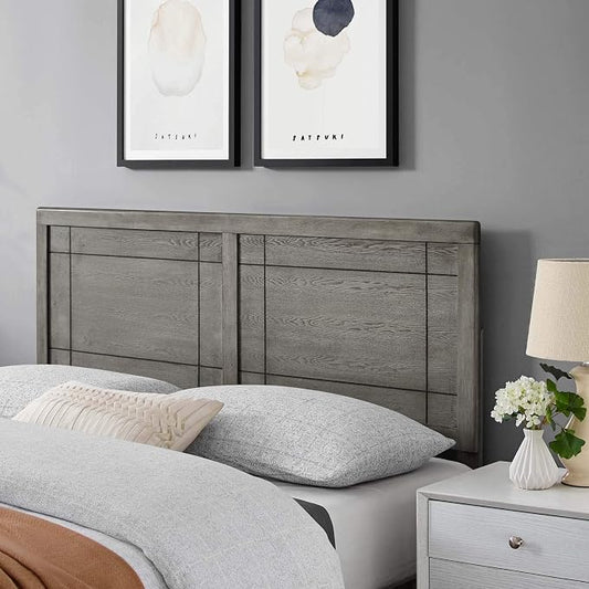 Modway MOD-6221-GRY Archie Full Wood Headboard, Gray