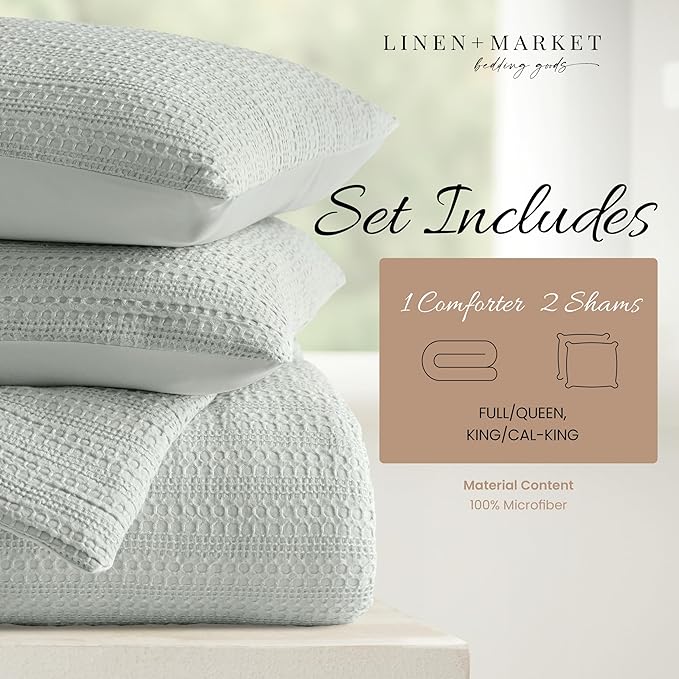 Linen Market Twin Comforter Set (2 Piece) - Soft & Lightweight Down Alternative Comforter & Pillow Sham for Twin Bed