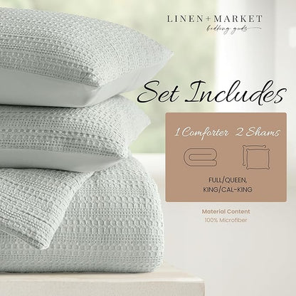 Linen Market Twin Comforter Set (2 Piece) - Soft & Lightweight Down Alternative Comforter & Pillow Sham for Twin Bed