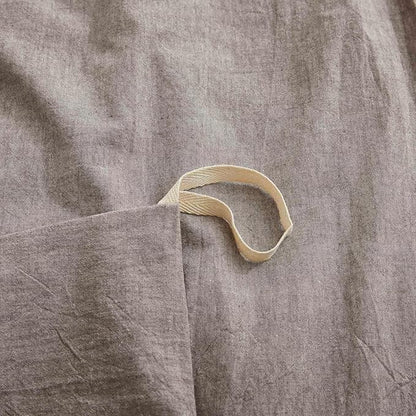 100% Cotton Duvet Cover Full Size, Mauve Brown Linen-Like Natural Bedding Set with Zipper Closure (No Comforter), Full Size, Duvet Cover (80"x90") x 1, Pillowsham(20"x26") x 2