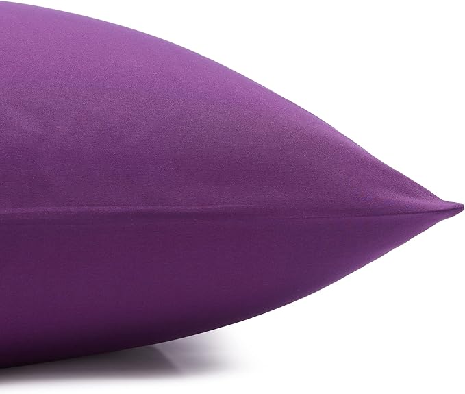 Amazon Basics Breathable Microfiber 4-Piece Bed Sheet Set with 14-Inch Deep Pockets, Wrinkle Resistant, King, Plum, Solid