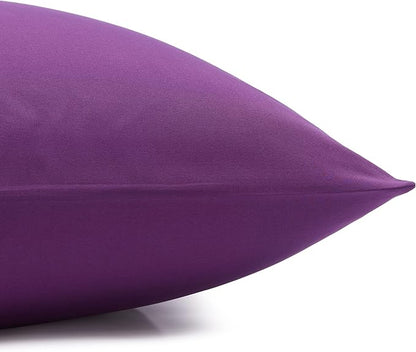 Amazon Basics Breathable Microfiber 4-Piece Bed Sheet Set with 14-Inch Deep Pockets, Wrinkle Resistant, King, Plum, Solid