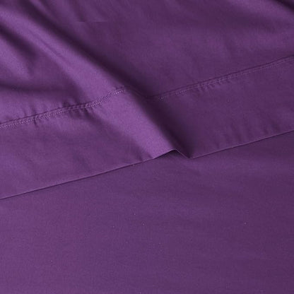 Amazon Basics Breathable Ultra-Soft Microfiber 4 Piece Bed Sheet Set with 14-Inch Deep Pockets, Wrinkle Resistant, Full, Plum, Solid