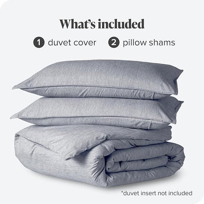 Bare Home Bedding Duvet Cover Full Size - Premium 1800 Super Soft Collection - Lightweight, Duvet Cover - Soft Textured Bedding (Full, Heathered Midnight Blue)