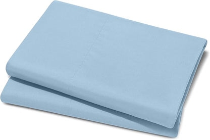 Bare Home Microfiber Pillow Cases - Standard Size Set of 2 - Cooling Pillowcases - Double Brushed - Easy Care - Envelope Closure (Standard Pillowcase Set of 2, Light Blue)