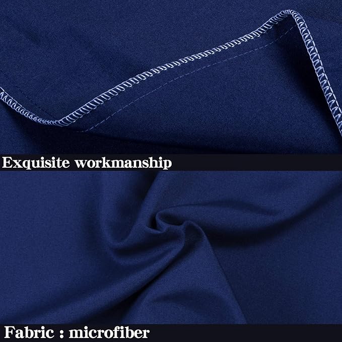 NTBAY King Pillowcase Set - 2 Pack Brushed Microfiber 20x40 Pillowcases - Soft, Wrinkle-Free, Fade-Resistant, Stain-Resistant, Navy Blue Pillowcases with Envelope Closure - 20x40 Inches, Navy Blue