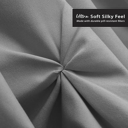 Nestl Dark Grey Bed Skirt Cal King Size, Pinch Pleat Cal King Bed Skirt, 14" Inch Drop Cal King Bedskirt, Hotel Quality Grey Bed Skirts, Microfiber Bedskirt for Cal King Bed, Grey Cal King Bed Skirt