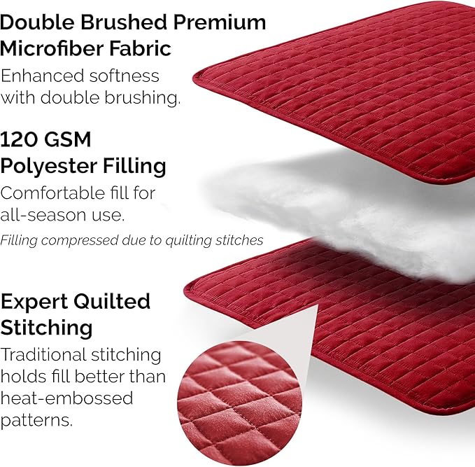 Southshore Fine Living, Inc. Twin XL Comforter Quilt Bedding Set, Dorm Room Bedding Essentials, Stain Resistant, Machine Washable Bedspread, Twin XL Red Quilt Bed Spread w/Pillow Sham, Chili Pepper