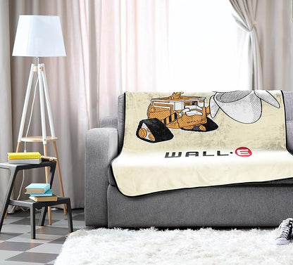 Jay Franco Kids Plush Throw Blanket – Soft & Cozy Fleece Throw for Bedroom & Couch Décor, Official Licensed Product, Beige - Wall-E, 46x60 - Throw Blanket