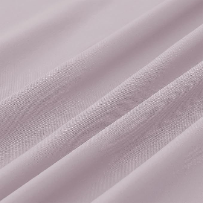 Modern Threads Soft Microfiber Solid Sheets - Luxurious Microfiber Bed Sheets - Includes Flat Sheet, Fitted Sheet with Deep Pockets, & Pillowcases Dusty Mauve Queen