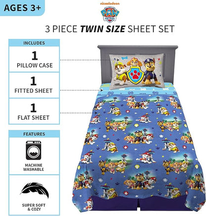 Franco Kids Bedding Super Soft Microfiber Sheet Set, Twin, Paw Patrol, (Officially Licensed Product) by Franco