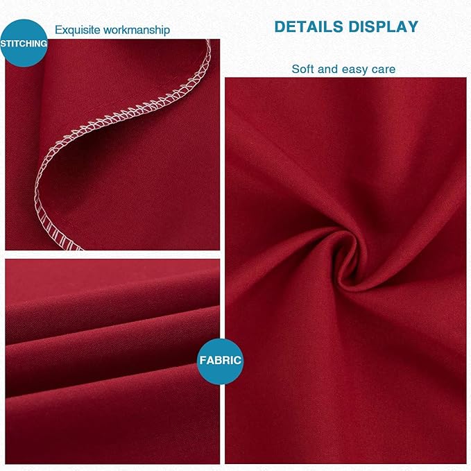 FLXXIE Body Pillow Cover - Super Soft Microfiber 20x54 Body Pillow Case - Envelope Closure, Wrinkle, Stain Resistant 20x54 Long Pillowcase, Wine Red