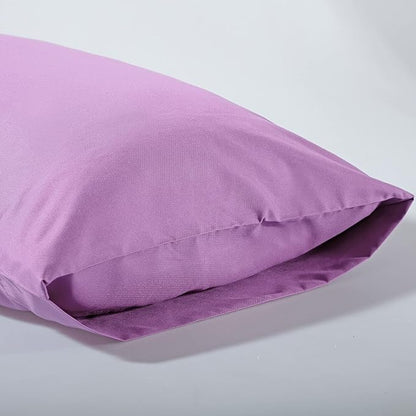 Evolive Ultra Soft Brushed Microfiber Standard Size 20"x30" Pillowcases Pair Set of 2 with Envelope Closure (20"x30" Standard, Lavender)