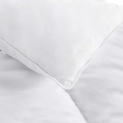 Amazon Basics White Down Alternative Comforter and Duvet Insert with Corner Tabs, Machine Washable, King, Light White