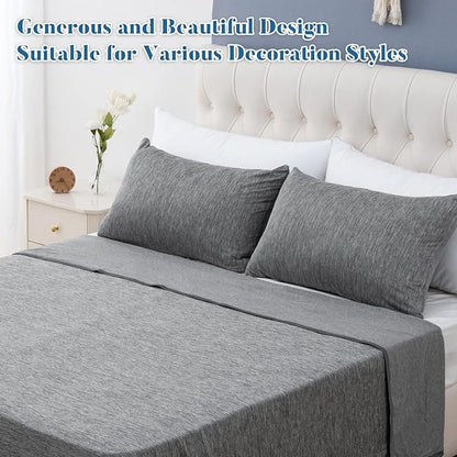 CHOSHOME Cooling Pillow Cases Zipper Pillow Covers Q-Max > 0.45 Zippered Pillowcases for Hot Sleepers, Soft, Breathable, Skin-Friendly, 2 Pack (King, 20"x36", Grey)