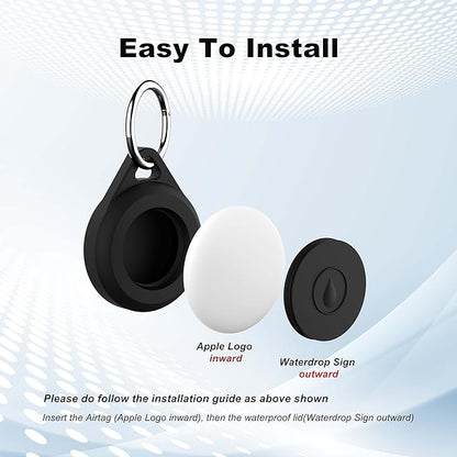 for Air tag Keychain Holder Case for Apple Air tag 1st & 2nd Generation, 2 Pack of IPX8 Waterproof, Fully Shockproof, Anti Scratch for Air tag Holder Case for Key, Kid, Bag, Luggage, Pets Collar