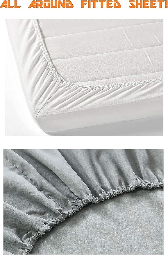 Elegant Comfort 1500 Premium Hotel Quality 1-Piece Fitted Sheet, Softest Quality Microfiber - Deep Pocket up to 16 inch, Wrinkle and Fade Resistant, Full, Sage-Green