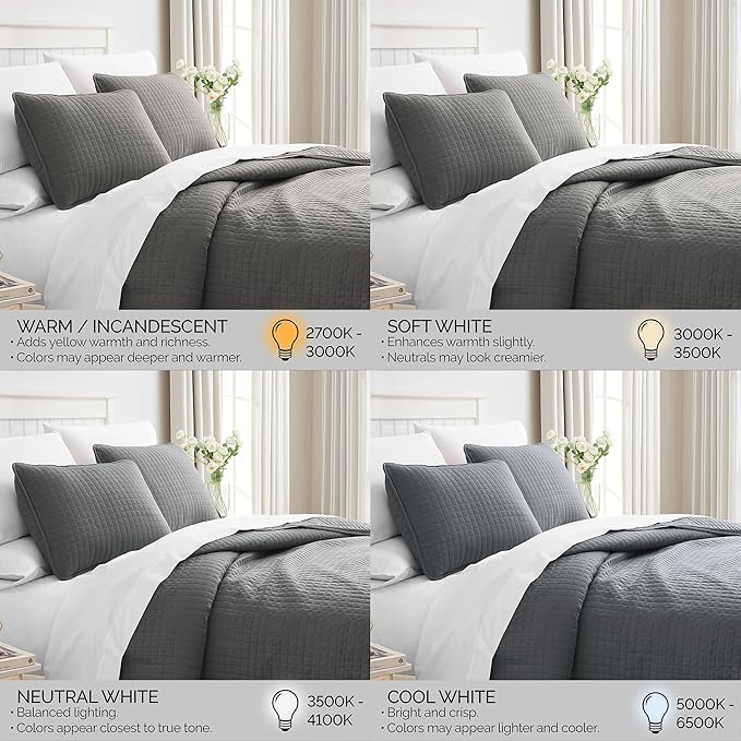 Southshore Fine Living, Inc. Oversized Quilt King Size Set, Grey Bed Spread King Size with 2 Matching Pillow Shams, Microfiber Quilted Comforter Bed Coverlet, Bedspread Set, Slate Grey Quilt