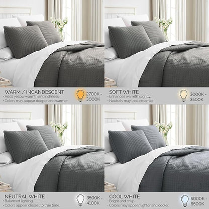 Southshore Fine Living, Inc. Oversized Quilt King Size Set, Grey Bed Spread King Size with 2 Matching Pillow Shams, Microfiber Quilted Comforter Bed Coverlet, Bedspread Set, Slate Grey Quilt