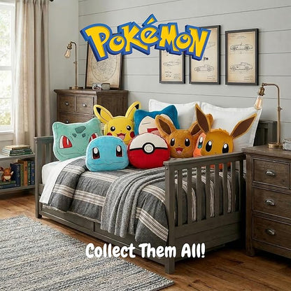 Franco Pokemon Eevee Kids Plush Pillow, Soft Decorative Throw Cushion for Bedroom Décor & Gifts, 20 Inch, (Officially Licensed Product)