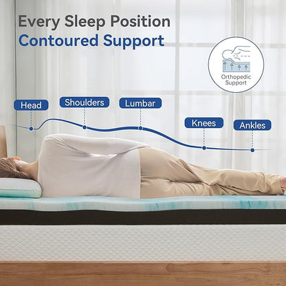 Extra Firm Mattress Topper Full Size 3 Inch, Pain Relieving Foam Bed Topper for Extra Support, Gel Memory Foam&High-Density Foam Mattress Pad, CertiPUR-US Certified