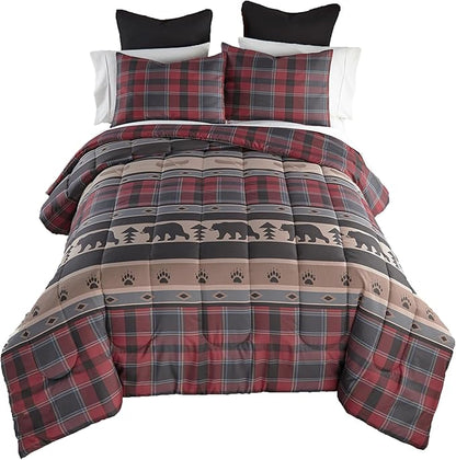 Donna Sharp King Comforter Set - 3 Piece Set - Canoe Trip - Comforter and Two Pillow Shams - Machine Washable