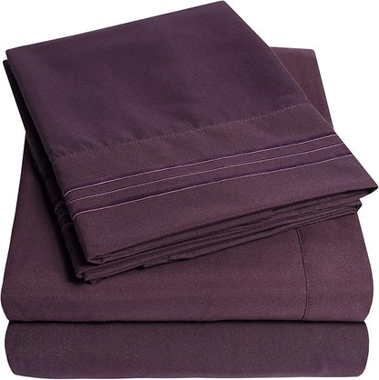 1500 Supreme Collection Twin Sheet Sets Purple