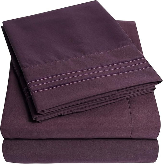 1500 Supreme Collection Twin Sheet Sets Purple