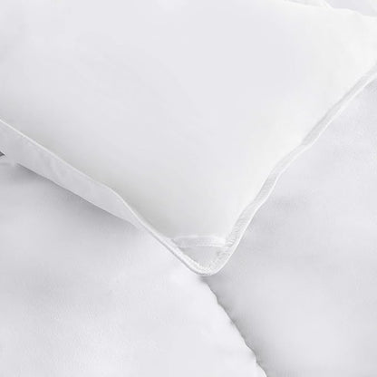 Amazon Basics White Down Alternative Comforter and Duvet Insert with Corner Tabs, Machine Washable, Twin, Warm