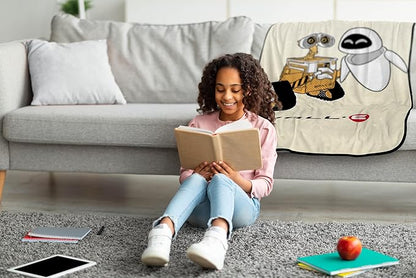 Jay Franco Kids Plush Throw Blanket – Soft & Cozy Fleece Throw for Bedroom & Couch Décor, Official Licensed Product, Beige - Wall-E, 46x60 - Throw Blanket