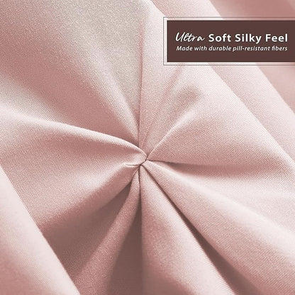 Nestl Blush Pink Bed Skirt Full Size, Pinch Pleat Full Bed Skirt, 14" Inch Drop Full Bedskirt, Hotel Quality Blush Pink Bed Skirts, Premium Microfiber Bedskirt for Full Bed, Blush Pink Full Bed Skirt