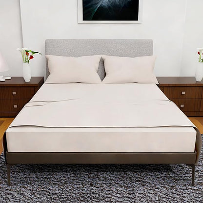 Royal Bliss King Size Sheets Set - 4 Piece Bedding, Wrinkle Free, Double Brushed, Cooling Sheets, Ivory