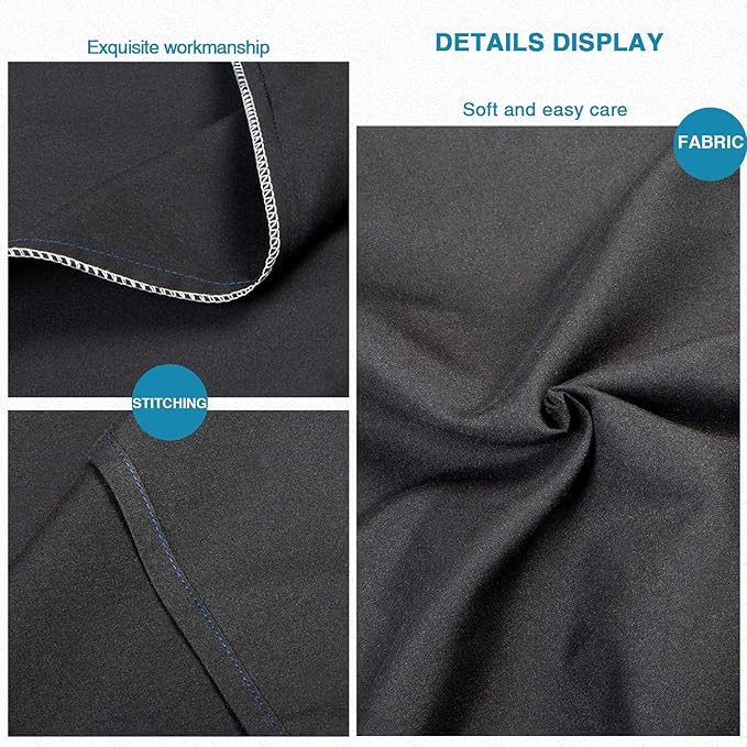 FLXXIE 6 Pack Microfiber Queen Pillowcases, Ultra Soft and Wrinkle, Fade Resistant Pillow Cases with Envelope Closure, 20x30 Inches, Black
