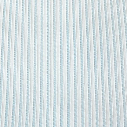Comforter King Set Light Blue Striped Soft Luxury Washed Microfiber Jacquard 3 Pieces Bedding, Light Blue Vertical Ticking Stripes Pattern Comforter with 2 Pillowcases Breathable Durable Comfy