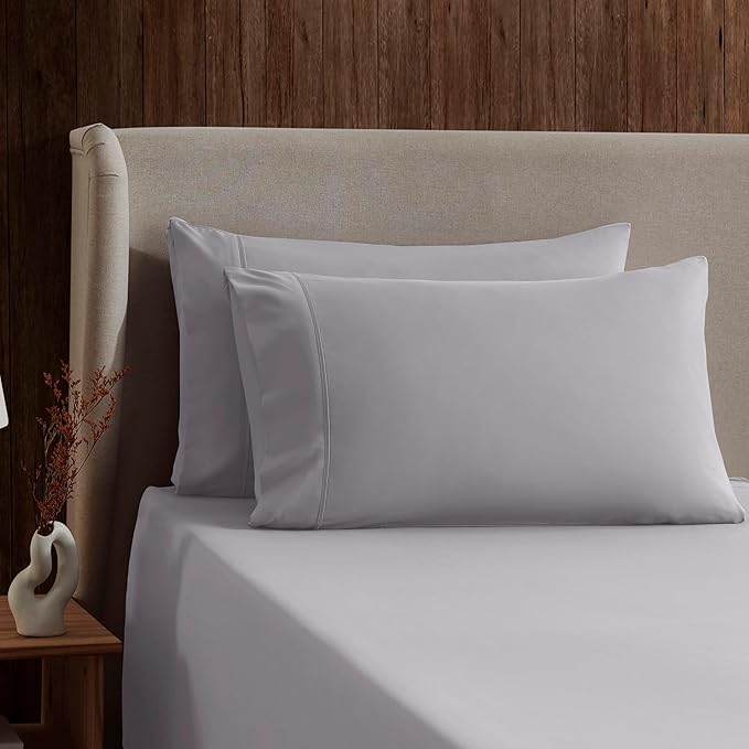 Nestl California King Sheet Set - 1800 Ultra-Soft Microfiber Cal King Bed Sheets - Double Brushed - Deep Pockets - Easy Fit - 4 Piece Set - Bed Sheets (California King, Grey Lavender)